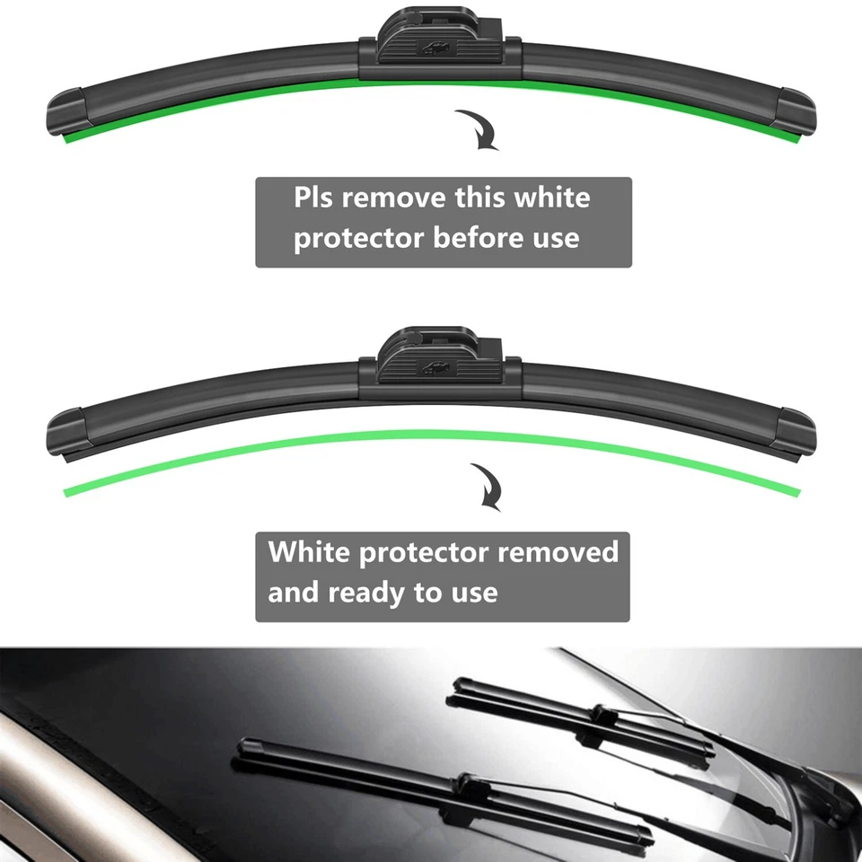 Kisor 24"+24" Windshield Wiper Blades Fit For Mercedes-Benz S320 1995-99,2PC - Image 4 of 4