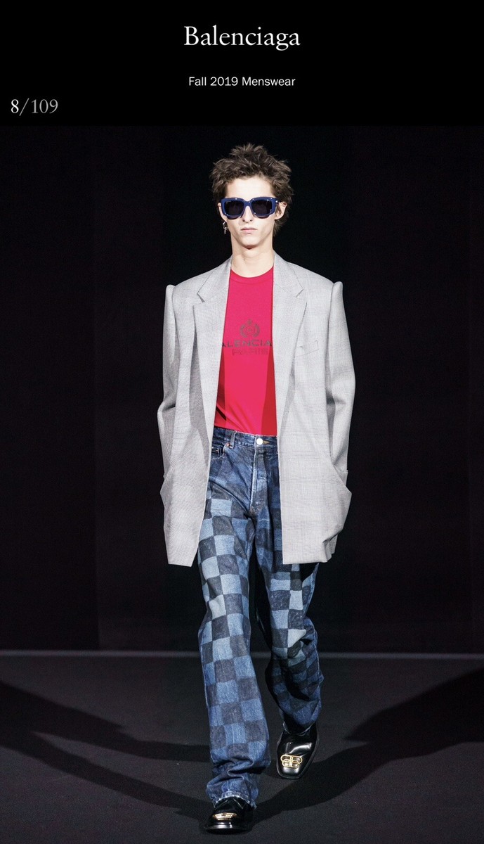 Balenciaga Fall 2019 Mens Runway Checkerboard Paris Fit Balenciaga Fall 2019 Mens Runway Checkerboard Paris Fit