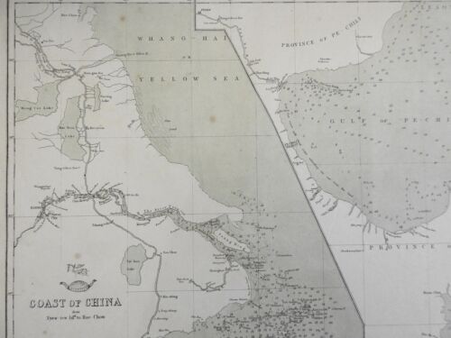 Eastern China detailed coastal survey Qing Empire Nanjing 1860-70 Weller map - Picture 4 of 4