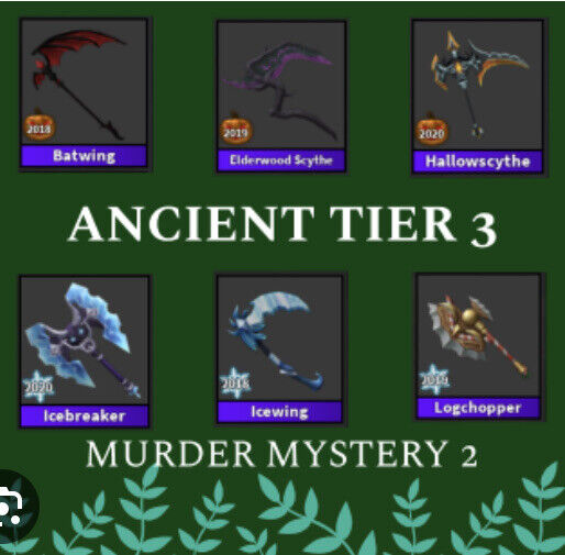 Ancient Set - MM2 - Murder Mystery 2 - Roblox - 6 Ancient Weapons