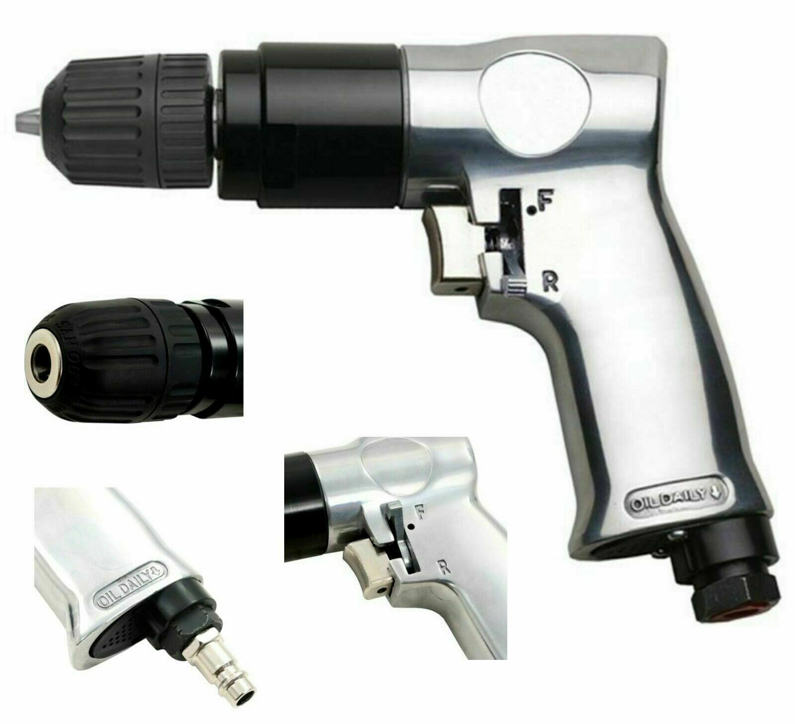 Trapano Pneumatico Reversibile 3/8 - Alta Velocità 1800 RPM