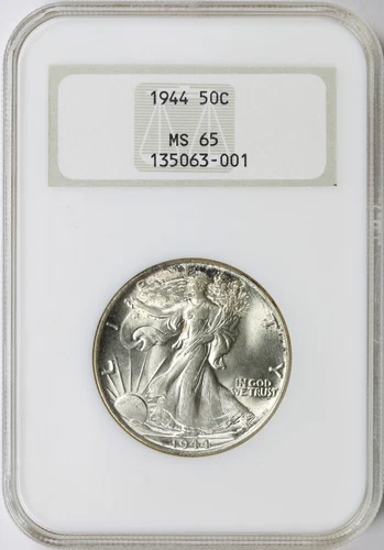 1944 50c Walking Liberty Half Dollar NGC MS65