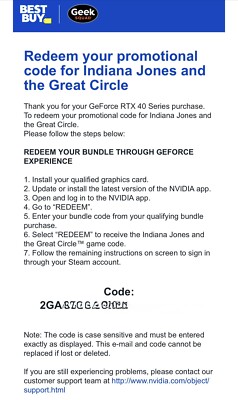 Indiana Jones & the Great Circle for NVIDIA GeForce RTX 40 Digital PC Game
