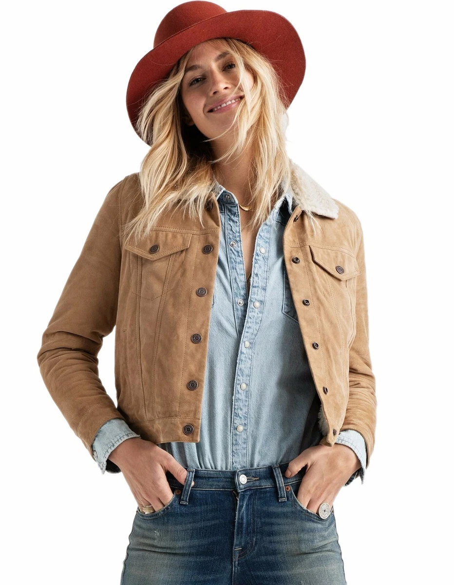 Lucky brand shop suede trucker jacket