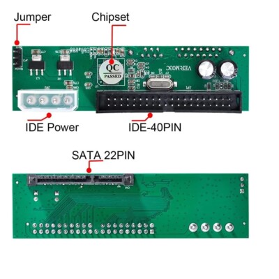 1Pc NEW SATA to PATA/IDE Adapter Converter Unit For 3.5'' 2.5'' HDD w/ Jumper cap