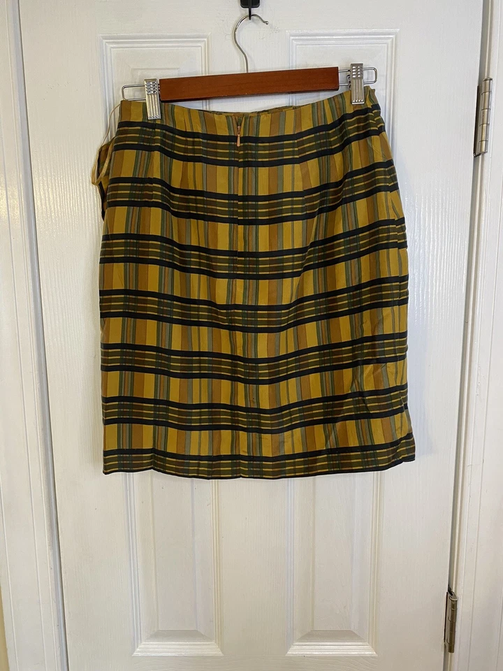 Falda a cuadros de seda Forenza para mujer 6 Foto 2 de 4