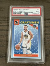 2020-21 Donruss Craftsmen Press Proof Stephen Curry #12 PSA 9 Warriors 