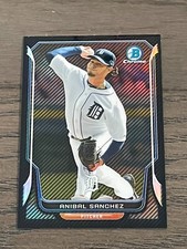 2014 Bowman Chrome Carbon Fiber Refractor Anibal Sanchez #77 Detroit Tigers /10