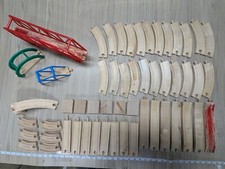 Lot Brio Thomas Train Wooden Railway Track 3 Long Bridges Curved Mountain Track