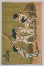 Dunlap & Co Hats Elsbree & Valleau Providence Clowns Rugby Huddle Card c1880s