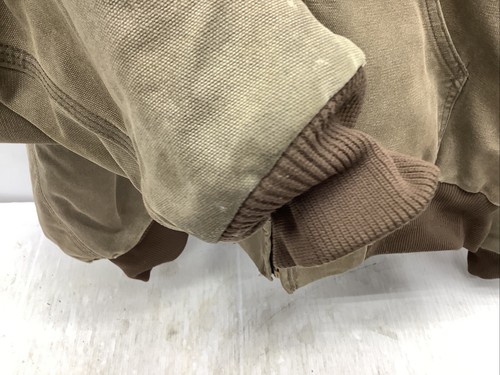 Carhartt Mens Dark Brown Vintage Hooded Canvas Jacket Size XL - Picture 12 of 21