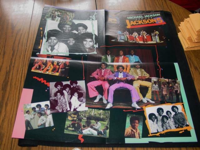 MICHAEL JACKSON & Jackson 5 PICTURE DISC Record POSTER & GLOVE -14