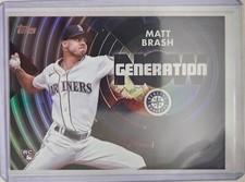 Matt Brash RC 2022 Topps Series 1 Generation Now Black Parallel 86/299 Mariners 