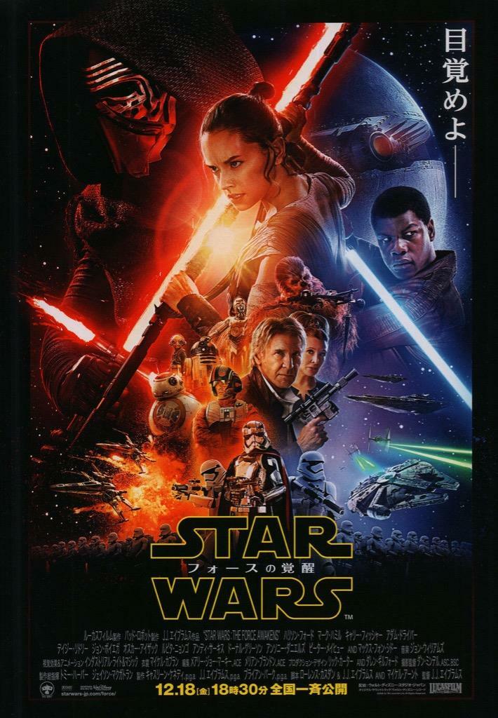STAR WARS THE FORCE AWAKENS Original Promo Movie Poster Japanese