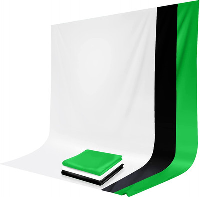 10 X 12 Feet / 120 X 144 Inch White, Black, Green Backdrop Screen Photo Backgrou