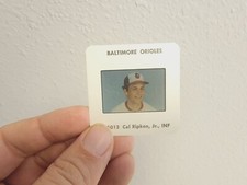 1985 MLB Made TV card / slide American and National League boxes