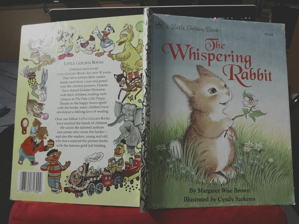 312-03 A Little Golden Book The Whispering Rabbit 1992 HC muy buen estado Foto 3 de 4