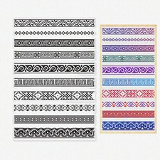 Oriental Style Seamless Lace Silicone Stamp Set - Clear Rubber Stamps for Scrapb