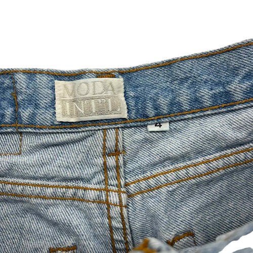 Vintage Moda International Light Wash Denim Shorts 4 - Picture 3 of 5