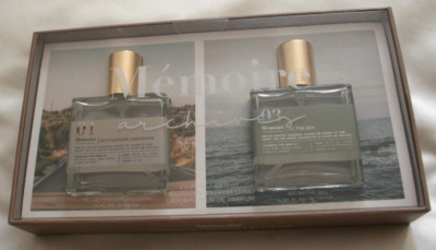 Memoire Archives 01 Destination Unknown & 03 By The Sea Parfum Spray Lot Of 2