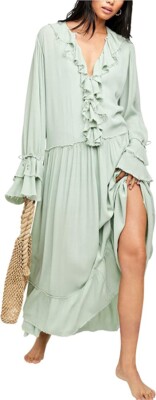 free people sweet darlin maxi dress Free People Sweet Darlin' Long Sleeve Maxi Dress In Burgundy - 40% Off