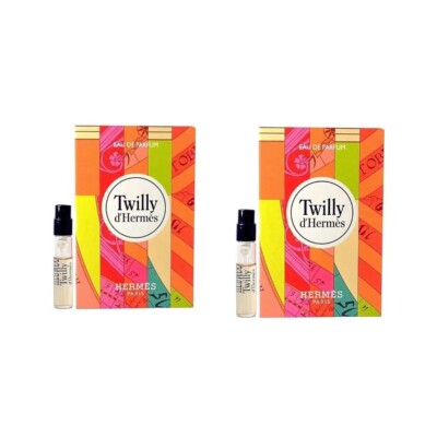 2 packs Hermes Twilly d'Hermes Eau de Parfum Sample Spray Vial 2ml/0.06 oz each
