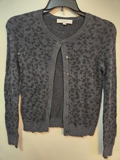 Ann Taylor Loft Cardigan Button Knit Sweater XXSP Long Sleeve Boho Glittery