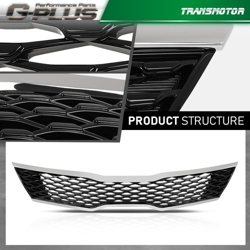 Chrome Front Upper Bumper Grille Assembly For 2016 2017 2018 Kia Optima SX SXL - Picture 5 of 12