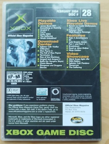 Official Xbox Magazine Game Demo Disc #28(Microsoft Xbox, February 2004) W/ Case - Picture 3 of 13
