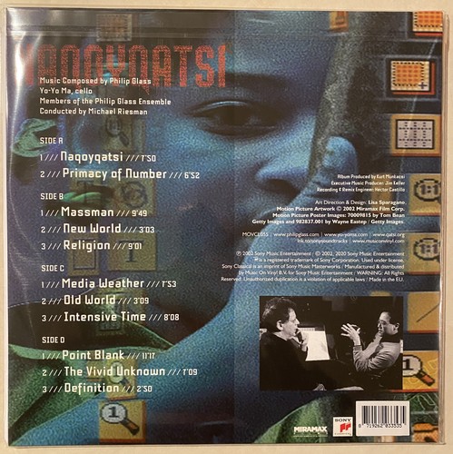 PHILIP GLASS Naqoyqatsi: Life As War YO YO MA 180 gram RED vinyl NEW 2 x LP - Picture 2 of 3