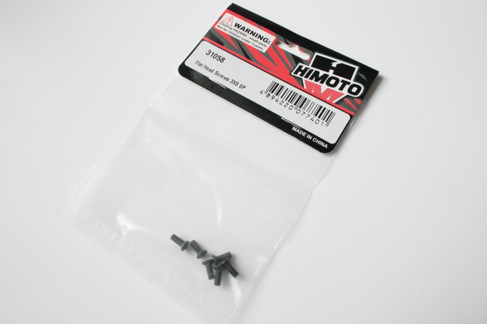 Himoto E10 Countersunk Flat Head Screws M3x8mm (6pcs) - 31058