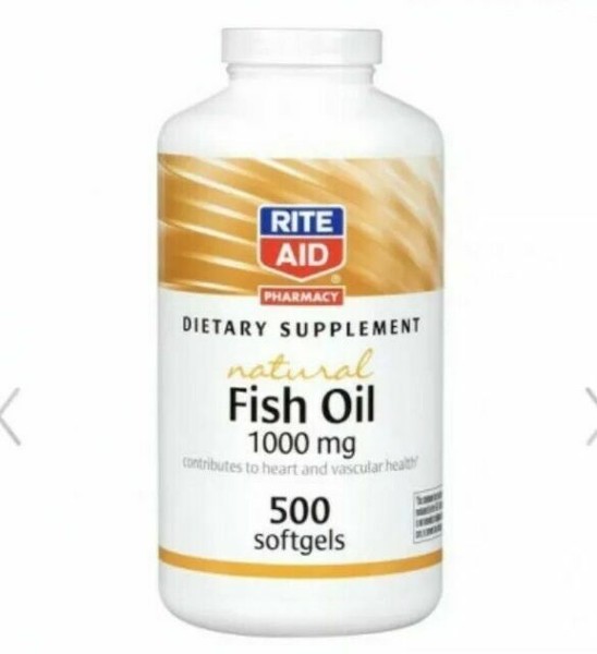 Rite Aid Natural Fish Oil 1000 MG 500 Softgels for sale online eBay