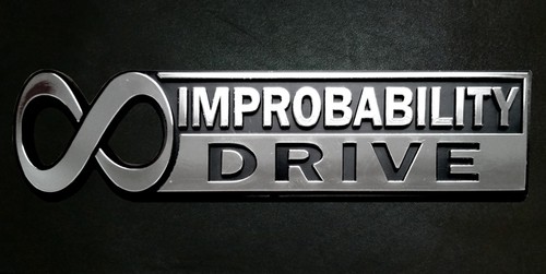 The Hitchhiker&amp;#039;s Guide to the Galaxy &amp;#034;Infinite Improbability Drive&amp;#034; Car Emblem