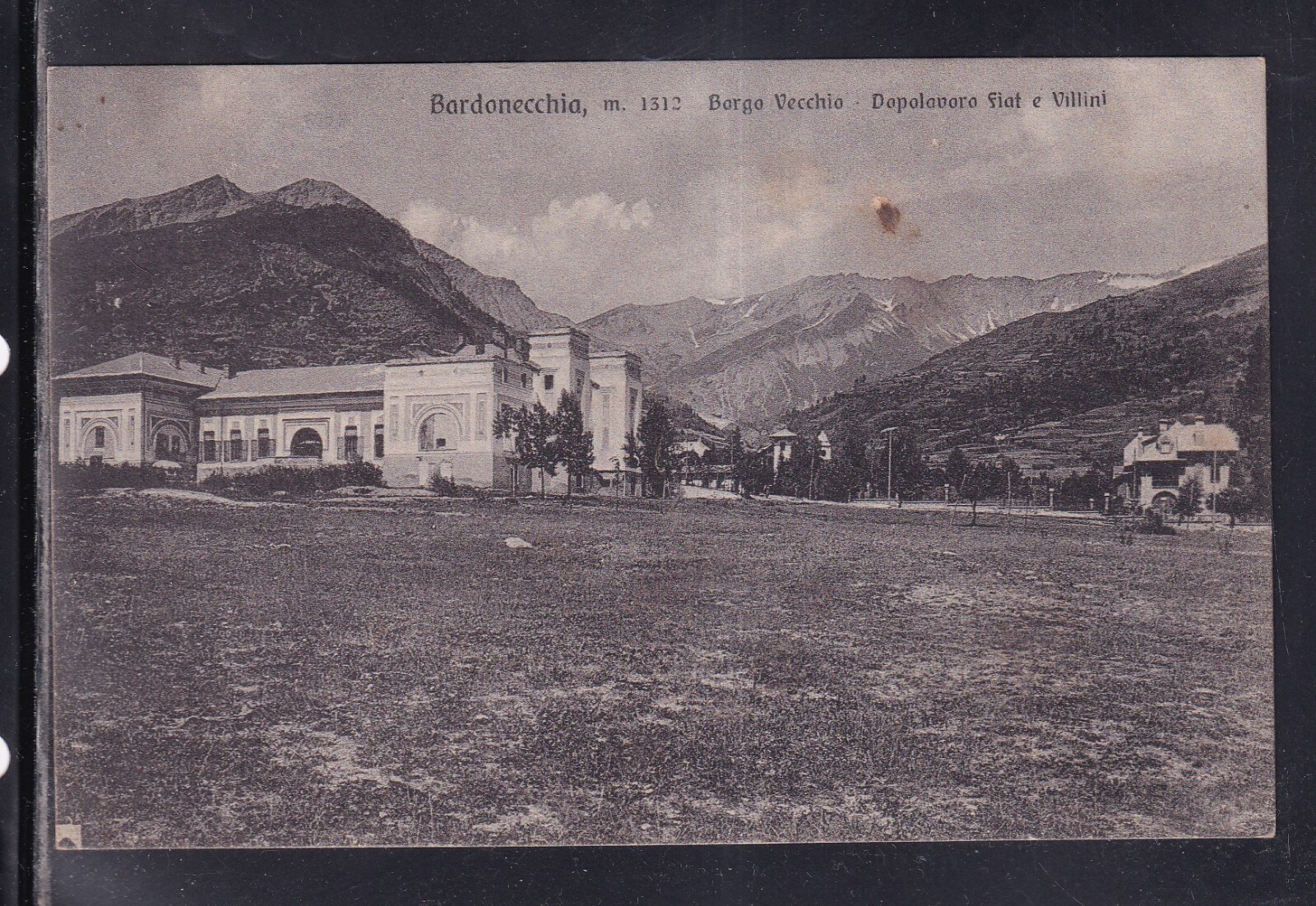 Cartolina Bardonecchia Borgo Vecchio Dopolavoro Fiat e Villini A3362