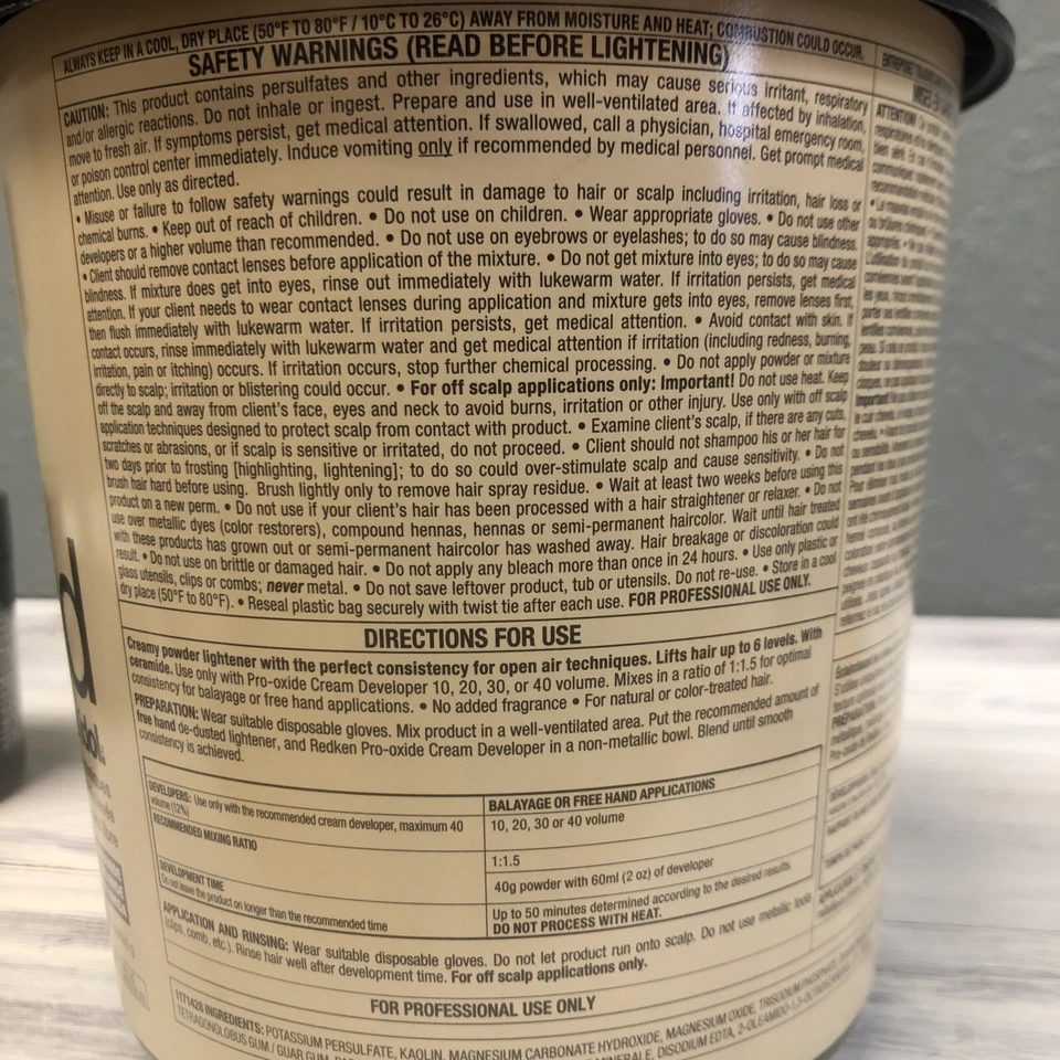 Cubo sellado aclarador al aire libre cremoso ídolo rubio mano libre Redken 1,43 libras Foto 4 de 4