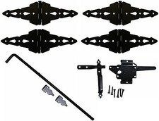 Wood Fence Gate Double Gate Kit Hinges, Latch, Drop Rod Western Gate Hardware