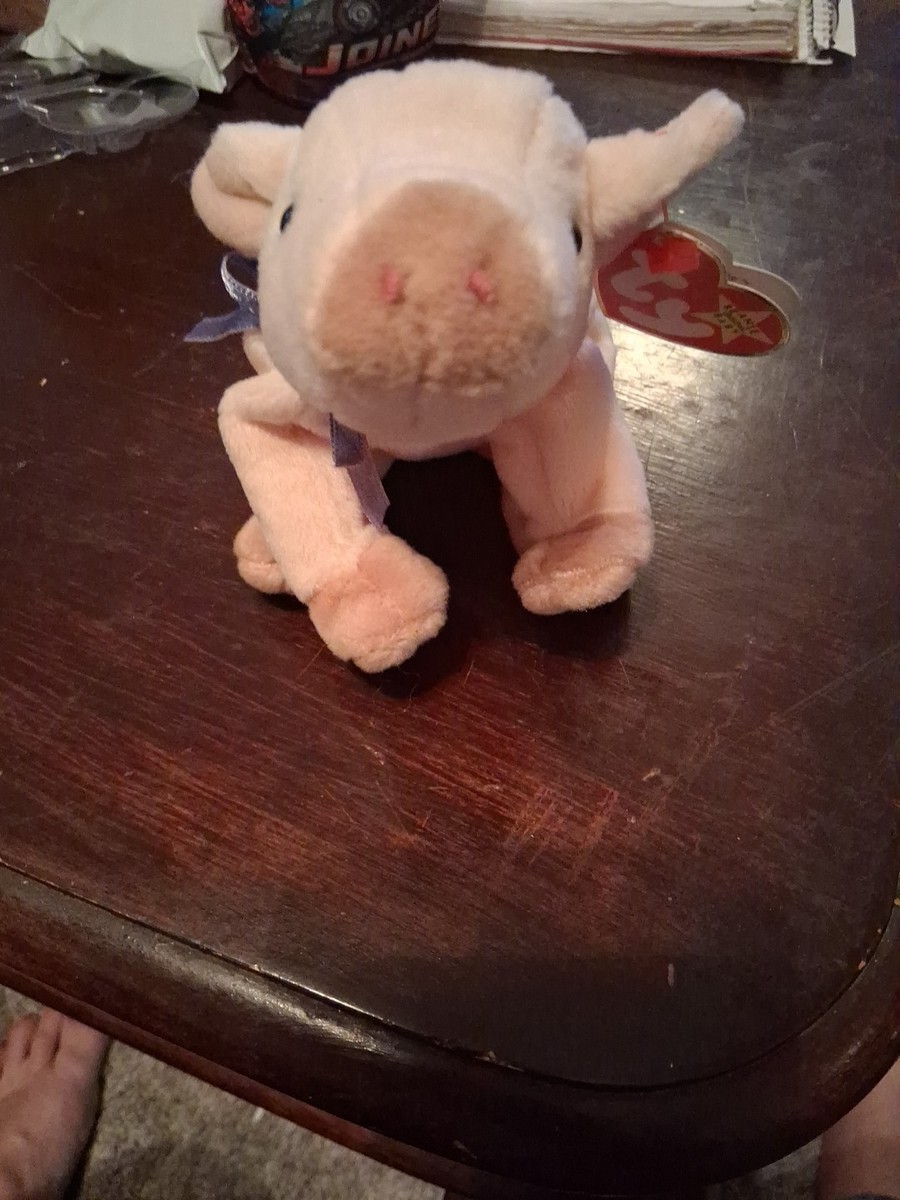 Ty Beanie Baby Knuckles the Pig Vintage 1999 with Original Tags Errors