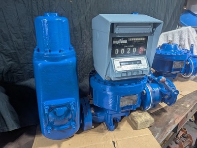 2in neptune meter with air eleimator/strainer/ stop valve rebuilt and working re