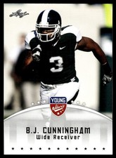 2012 LEAF YOUNG STARS DRAFT FOOTBALL CARD B.J. CUNNINGHAM #8 7662
