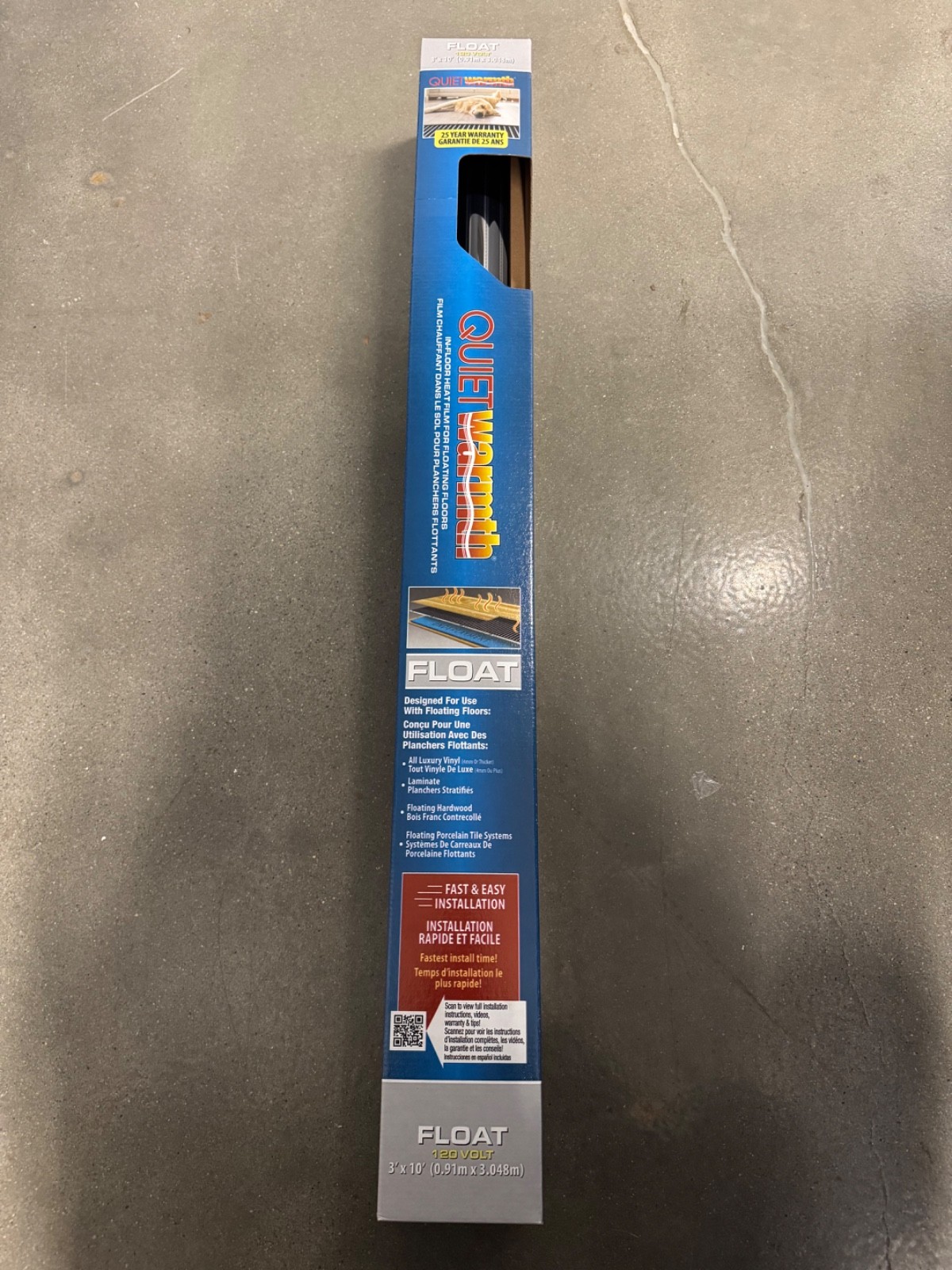 QuietWarmth Float 10 ft. x 36 in. 120-Volt Radiant Floor Heating System