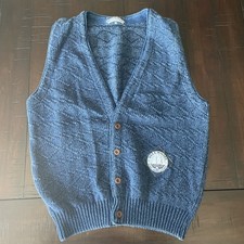Vintage Blue Willi's Pure Indigo Cotton Vest Size small Great Condition