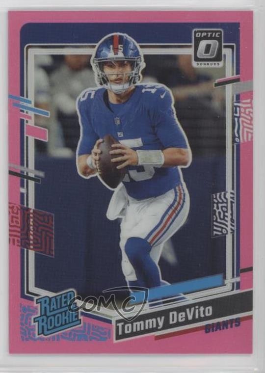 2023 Panini Donruss Optic Rated Rookie Pink Prizm Tommy DeVito #280 1hc0