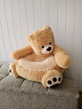 Child Kids Plush Sofa Seat Brown Bear Soft Chair Toddlers Armchair Cushion Gifts