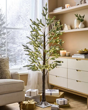 5ft Snowy Twig Christmas Tree 240 Warm White LED Lights