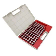 Steel Pin Gage Set Minus Heat Treated with Storage Case M5 82pcs 0.751"-0.832"