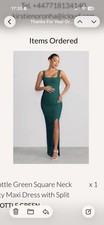 Club L London Maternity Bottle Green Maxi Dress Size 12