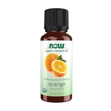 NOW Essential Oils, Organic Orange Oil, Uplifting Aromatherapy Scent, Cap, 1-Oz