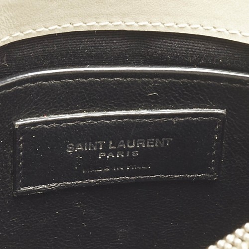 Saint Laurent Off White Quilted Leather Small Loulou Shoulder Bag - Picture 10 of 10