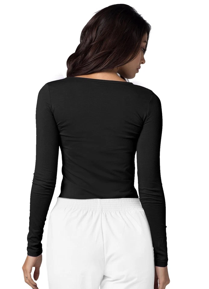 Adar Underscrubs for Women 3 Pack - Long Sleeve Underscrub Comfort Tee - Image 3 of 4