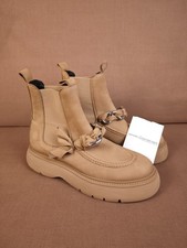 Kennel & Schmenger Plateau Stiefeletten Leder Chelsea Boots beige 37,5